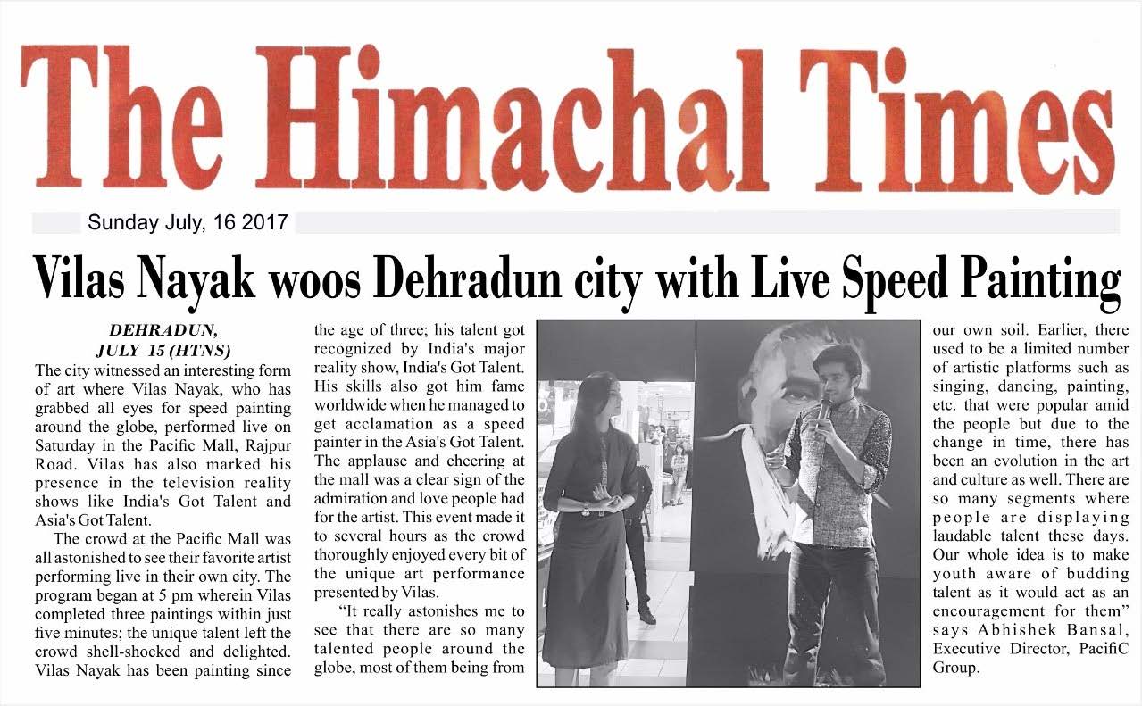 Vilas Nayak Live Speed Painting in Dehradun